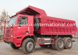 70 Mining Tipper Dump Truck , Euro 2 SINOTRUK HOWO 6x4 Dump Truck