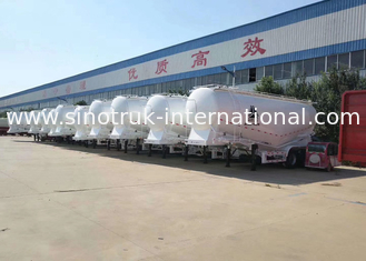 Carbon Steel Semi Trailer Truck For Powder Material Transporting