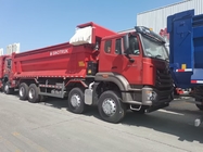 Sinotruk Hohan ((New howo) Xe tải đổ rác N7 8 × 4 12 bánh 380Hp Lhd hoặc Rhd với thùng chứa loại U