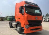 Xe tải Howo đáng tin cậy Máy kéo màu cam và xe tải Tiêu thụ nhiên liệu thấp