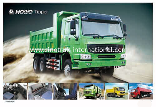 Tipper Xe tải Chở hàng SINOTRUK HOWO 10 bánh xe LHD 371HP 25tons 10-25CBM ZZ3257N3847A