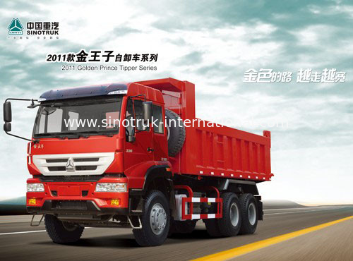 SINOTRUK Golden Prince Dump Truck 10 Khay 336HP RHD 25-30tons ZZ3251N3641W