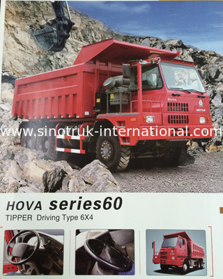Màu SINOTRUK HOWO 6x4 Xe Tải Xúc / HOWO Xe Tải Thép Cho Khai Mỏ