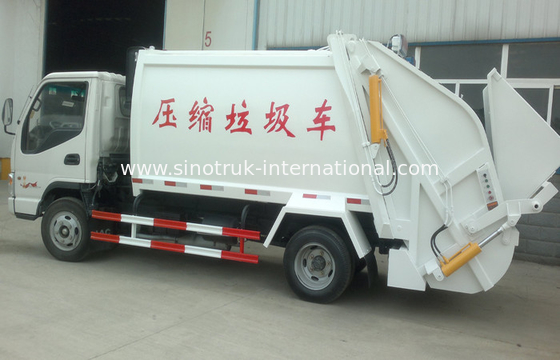 Xe tải Thu gom rác nhỏ gọn 6cbm Đối với Vận tải Xử lý chất thải Không Nguy hại