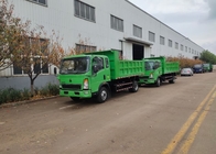 Green Tipper Dump Truck Howo 116hp Thép cường độ cao