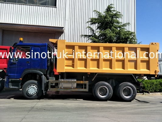 Màu xanh vàng SINOTRUK HOWO 400HP 6x4 TIPPER DUMP TRUCK LHD Euro II