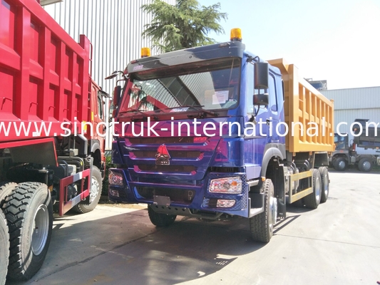 Màu xanh vàng SINOTRUK HOWO 400HP 6x4 TIPPER DUMP TRUCK LHD Euro II