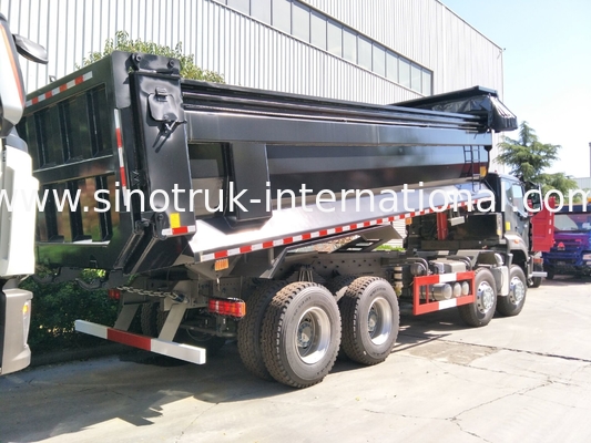 Xe tải tự đổ Sinotruk HOWO Tipper 8X4 371hp 12 bánh màu đen N7 ZZ3317V386JB1R