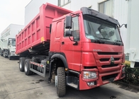 Sinotruk Howo Tipper Dump Truck 380Hp 6 × 4 Với xi lanh thủy lực Hyva Cho khai thác mỏ