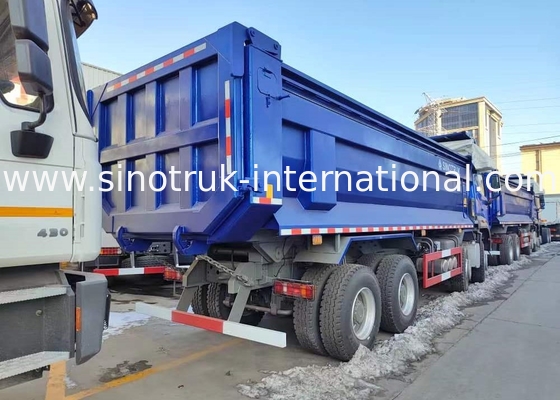 RHD 8×4 12 bánh ZZ3317V3847B1R Sức mạnh cao tiêu thụ nhiên liệu thấp380HP Blue HOWO Tipper Truck