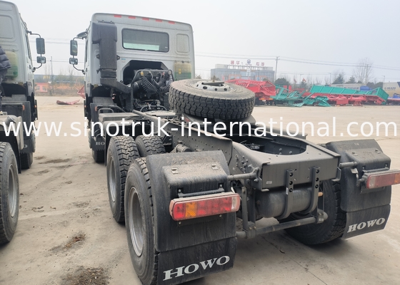 Sinotruk Howo xe tải kéo Rhd 4 bánh xe 6 × 6 Weichai 400hp Trắng