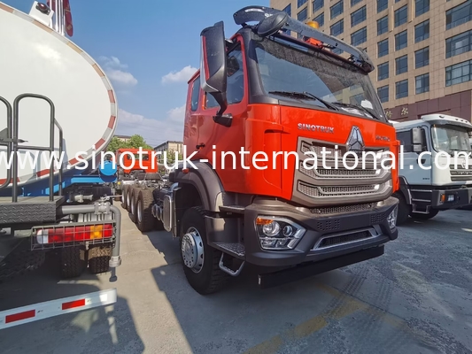 Sinotruk New Howo Tipper Dump Truck Chassis Weichai Động cơ 6 × 4 LHD Màu cam