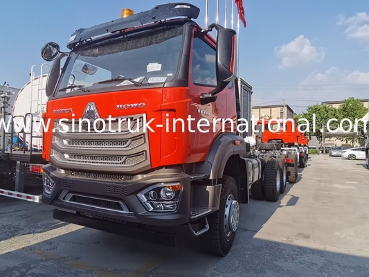 Sinotruk New Howo Tipper Dump Truck Chassis Weichai Động cơ 6 × 4 LHD Màu cam