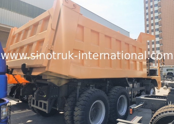 Sinotruk Howo Mining Tipper Dump Truck 90Tons 6 × 4 Cơ thể hàng hóa thép mạnh