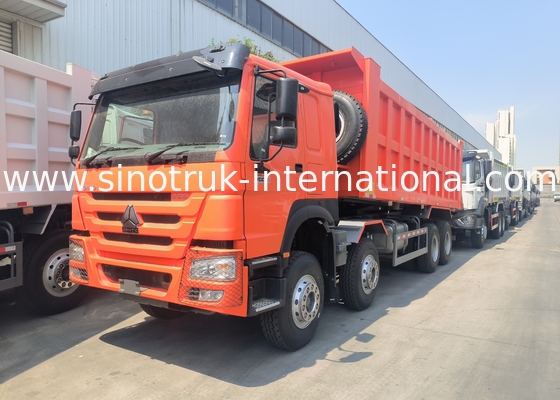 Sinotruk Howo Tiper Dump Truck 400Hp 8 × 4 Rhd 12 bánh xe lớn 7600mm