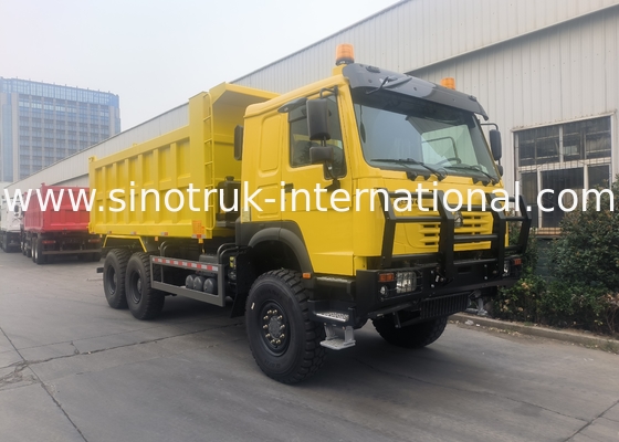 Sinotruk Howo Tipper Dump Truck 6 × 6 All Wheel Drive Với 14.00R20 Lốp đơn 380hp