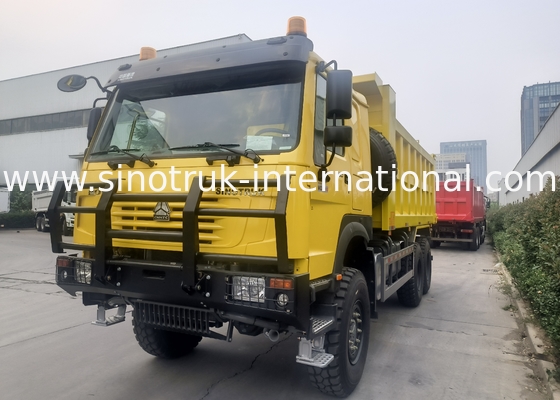 Sinotruk Howo Tipper Dump Truck 6 × 6 All Wheel Drive Với 14.00R20 Lốp đơn 380hp
