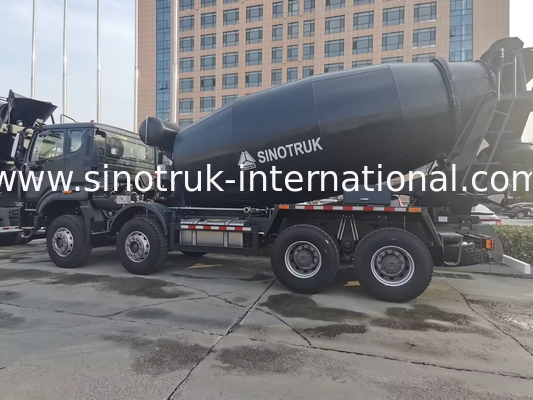 HOWO HOHAN SINOTRUK Động cơ trộn bê tông Đen 10CBM 380HP 8X4 RHD