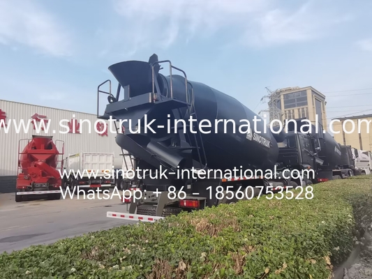 HOWO HOHAN SINOTRUK Động cơ trộn bê tông Đen 10CBM 380HP 8X4 RHD