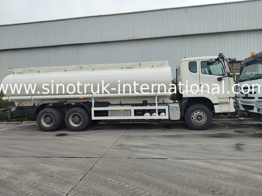 HOWO 25CBM 6 * 4 xe tăng dầu 380HP mã lực mạnh trắng