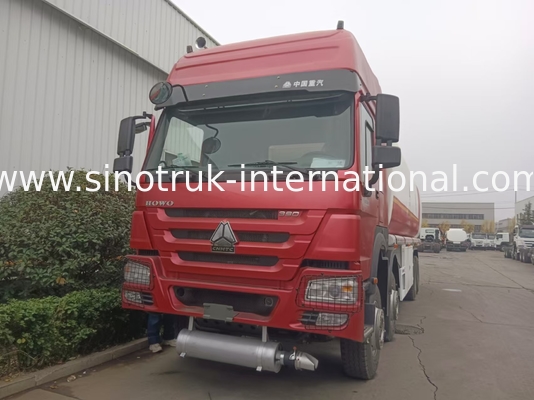 SINOTRUK HOWO Đỏ dầu Tank Truck 400HP 8 × 4 12 bánh xe dung lượng cao