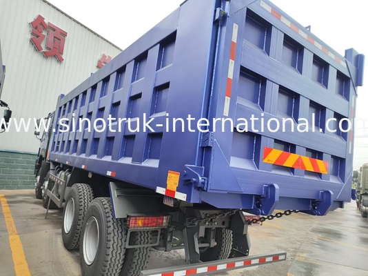 8X4 Blue Tipper Dump Truck 380hp 12 bánh Đen H77L ZZ3317V3567B1 U Type