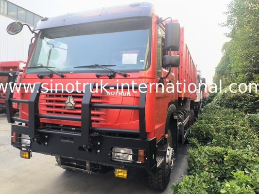 Sinotruk Howo Tipper Dump Truck 6 × 4 Lhd 10 bánh xe Ghost Face Bumper Lốp khai thác