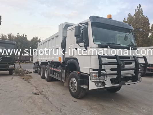 SINOTRUK HOWO 400HP xe tải đổ nát cho xây dựng A7 quân sự đèn cảnh báo đấm