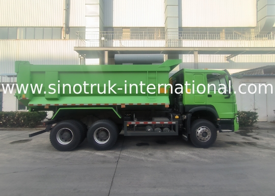Sinotruk Howo Tipper Dump Truck 380Hp 6 × 4 hình U Cargo Body Màu xanh