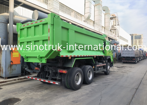 Sinotruk Howo Tipper Dump Truck 380Hp 6 × 4 hình U Cargo Body Màu xanh