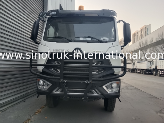 SINOTRUK HOWO 400 HP xe tải đổ nát cho xây dựng N7 quân sự đèn cảnh báo đấm