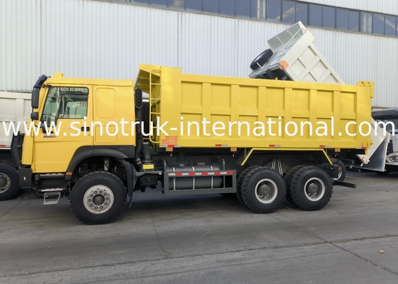 Sinotruk Howo Tipper Dump Truck 6 × 4 Lhd 10 bánh xe 20CBM Cargo Box Lốp khai thác