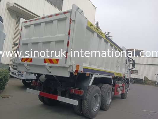 30-40 Tons RHD 10 bánh xe đổ rác SINOTRUK Haohan Cho Xây dựng Trắng
