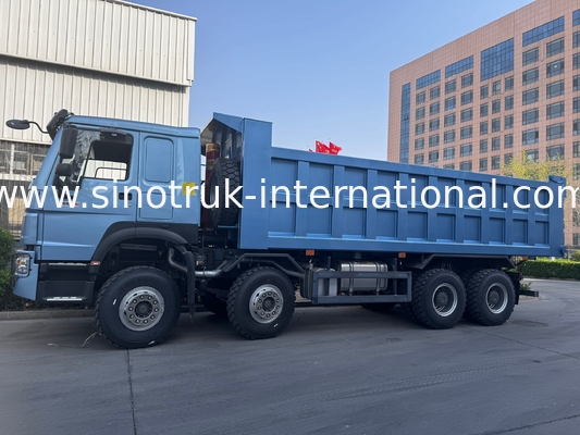 380hp Sinotruk Howo 8x4 Dump Truck 12 bánh HW76 ZZ3317V3567B1R RHD Elegant Blue