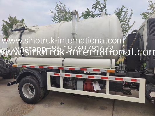 4 * 2 Lái HOWO xe hút nước thải: 6m3 bể, 160HP, 8.00R20 lốp xe, xe hút nước thải hạng nhẹ, xe vệ sinh hiệu quả