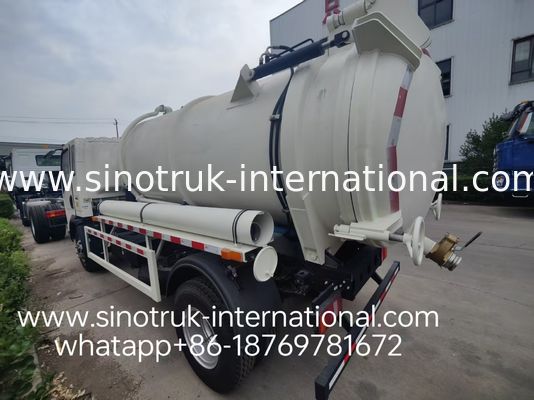 4 * 2 Lái HOWO xe hút nước thải: 6m3 bể, 160HP, 8.00R20 lốp xe, xe hút nước thải hạng nhẹ, xe vệ sinh hiệu quả