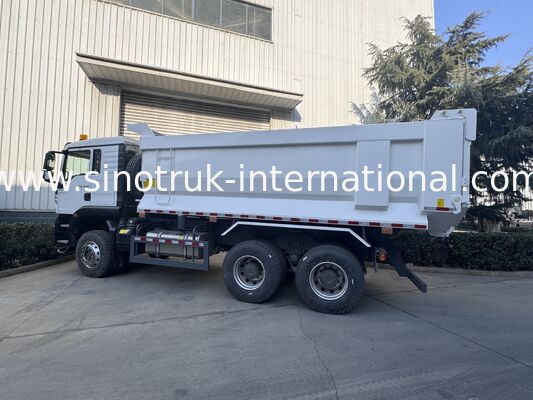 SINOTRUK HOWO TX Model 380HP LHD Tipper Dump Truck 6X4 Utype container trắng
