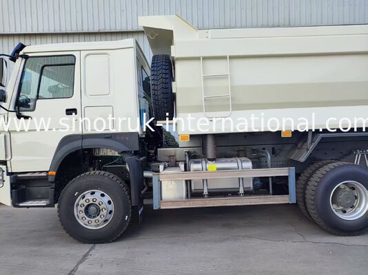 371HP White U-Shaped Cargo Box Dump Truck với hiệu suất nâng trung tâm vượt trội
