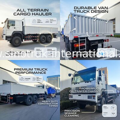 Giải phóng sức mạnh và tính linh hoạt tất cả chinh phục trắng HOWO 6x6 400HP Off-Road xe tải hàng hóa
