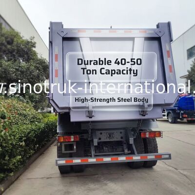 HOWO TX 6 × 4 xe tải đổ nát có thân xe 20CBM, động cơ 380HP và cơ chế nâng phía trước