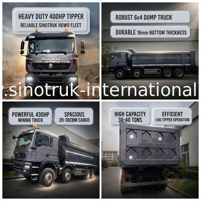 Xe ben SINOTRUK HOWO 400HP 12 bánh LHD 30-40 tấn 20-30CBM ZZ3317V356GB1