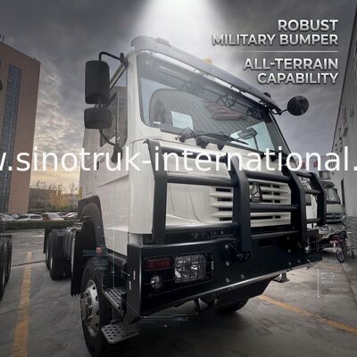 SINOTRUK HOWO Phantom Face cab Xe kéo 6X6 Euro 2 430 HP Bộ đệm quân sự Trắng