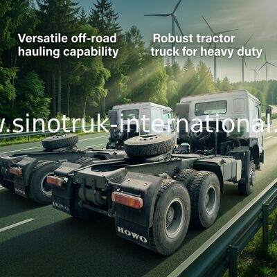 Sinotruk Howo xe tải kéo Rhd 4 bánh xe 6 × 6 Weichai 400hp Trắng
