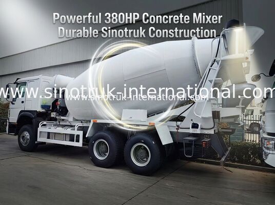 Sinotruk Howo Xe tải trộn bê tông 10CBM 6 X 4 Euro 2 380Hp Xây dựng
