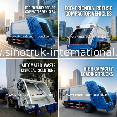 SINOTRUK HOWO Xe Tải Thu gom Loại Bồn Trừ Máy Nén 5-6CBM LHD 4X2 ZZ1087D3415C180