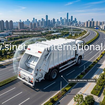 Xe chuyên chở chuyên dụng 4 x 2 Xe cộ thu gom rác 10-12 CBM