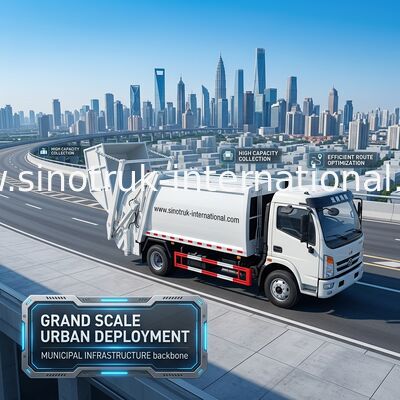 Xe tải thu gom rác RHD 4X2, xe chở rác thương mại 6CBM