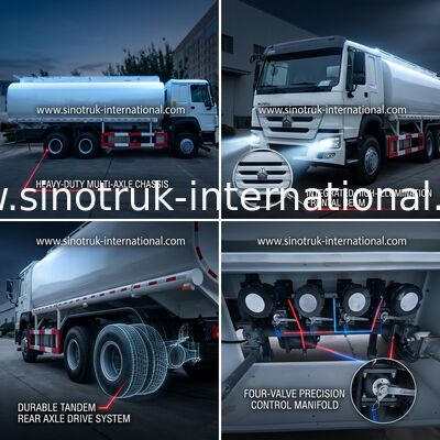 Xe tải thùng dầu 10 bánh HOWO 6×4 400HP 20CBM để vận chuyển