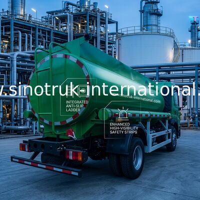 Xe tải thùng dầu công suất Sinotruk HOWO 8 CBM với loại truyền động 4x2 và tiêu chuẩn khí thải Euro III
