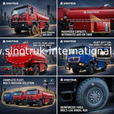 Xe tải thùng dầu SINOTRUK HOWO 290 HP có công suất 10 CBM và khung gầm hạng nặng